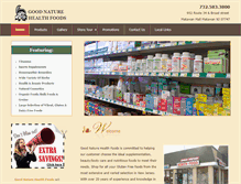 Tablet Screenshot of goodnaturehealthfoods.com